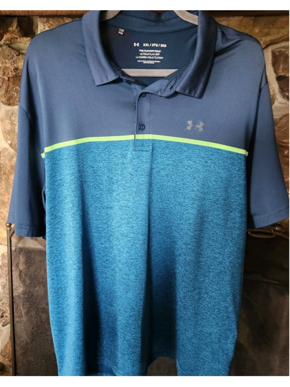 Under Armour Mens Playoff Polo Shirt 2XL Short Sleeves Stretch Performance Logo